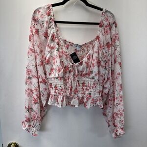 Fashion Nova Floral Top Size 2X